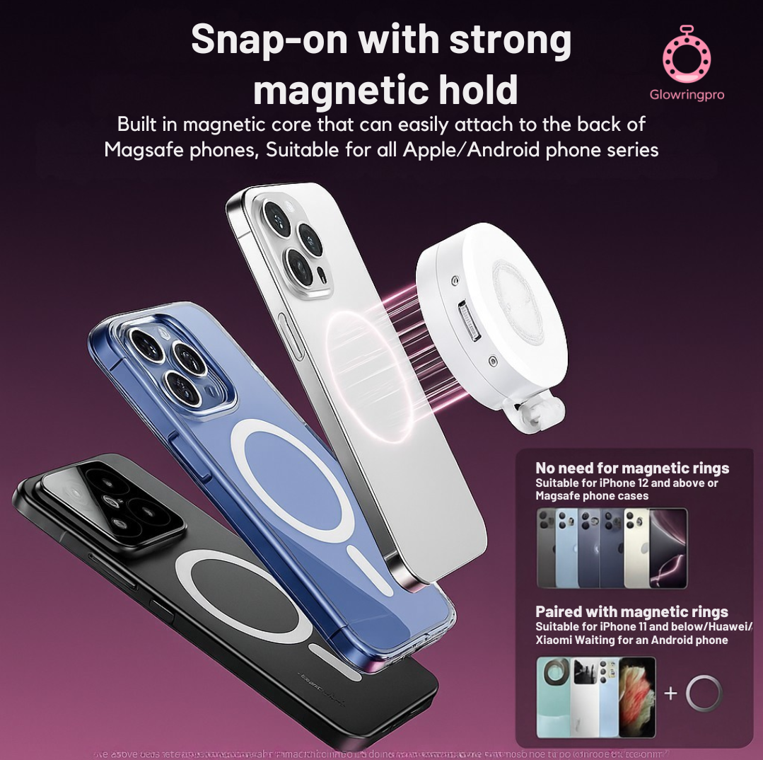 Magnetic 3-in-1 LED Selfie Light