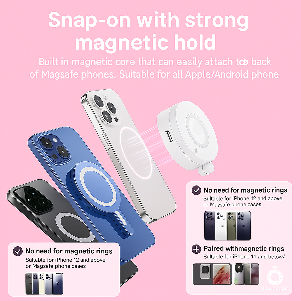 Magnetic 3-in-1 LED Selfie Light
