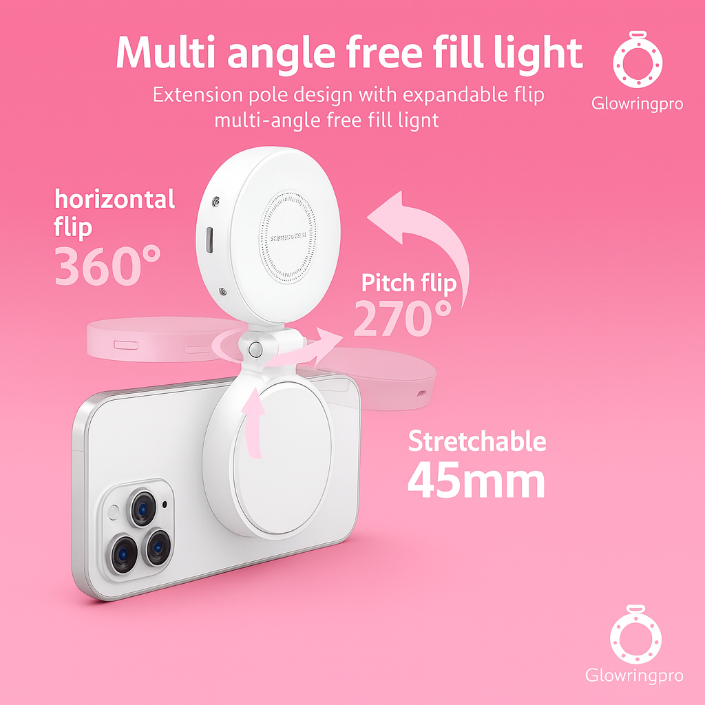Magnetic 3-in-1 LED Selfie Light